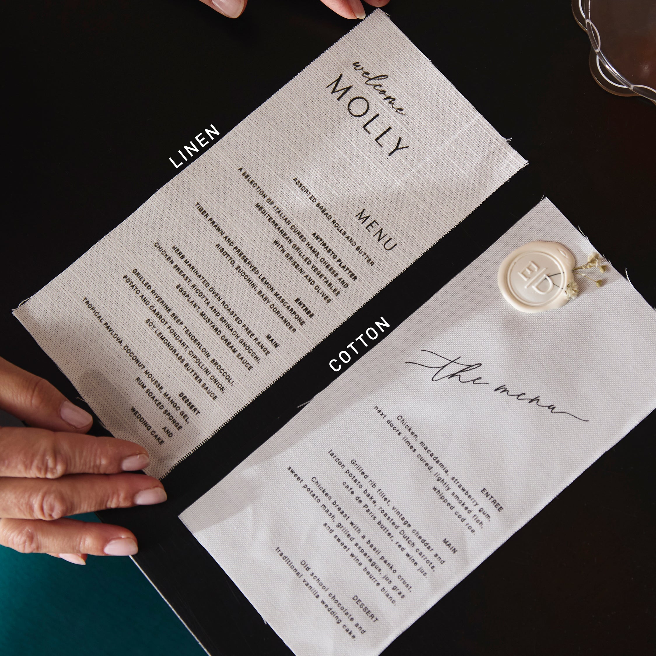 Fabric Bar Menu