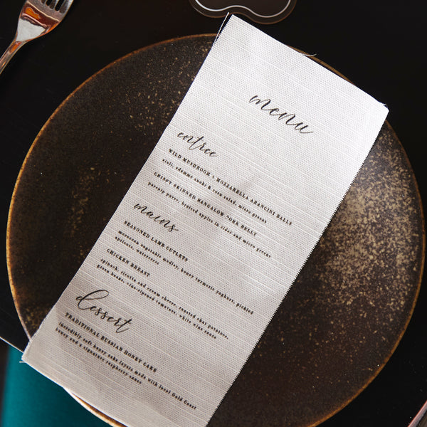100x210mm Fabric Menus