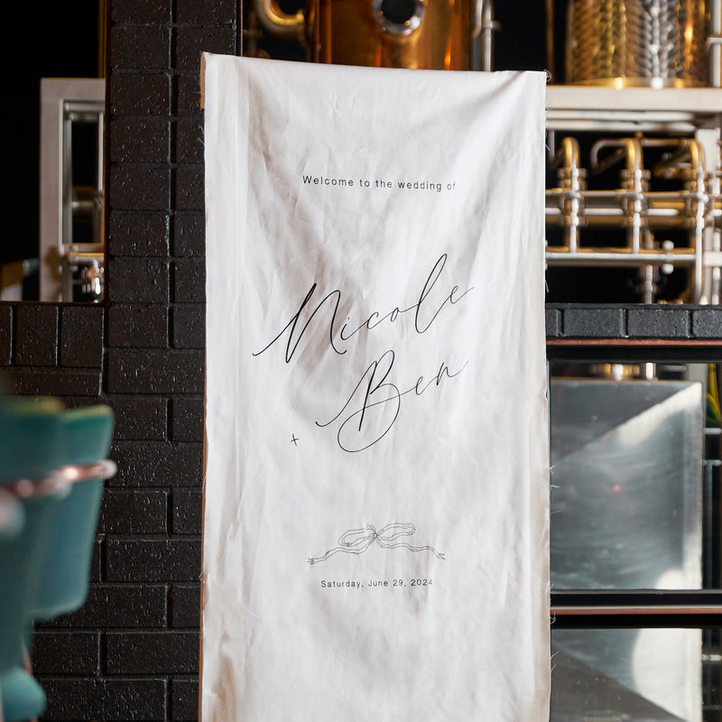 Fabric Welcome Sign Sea And Paper Creative Studio fabric-welcome-sign-sea-and-paper-creative-studio