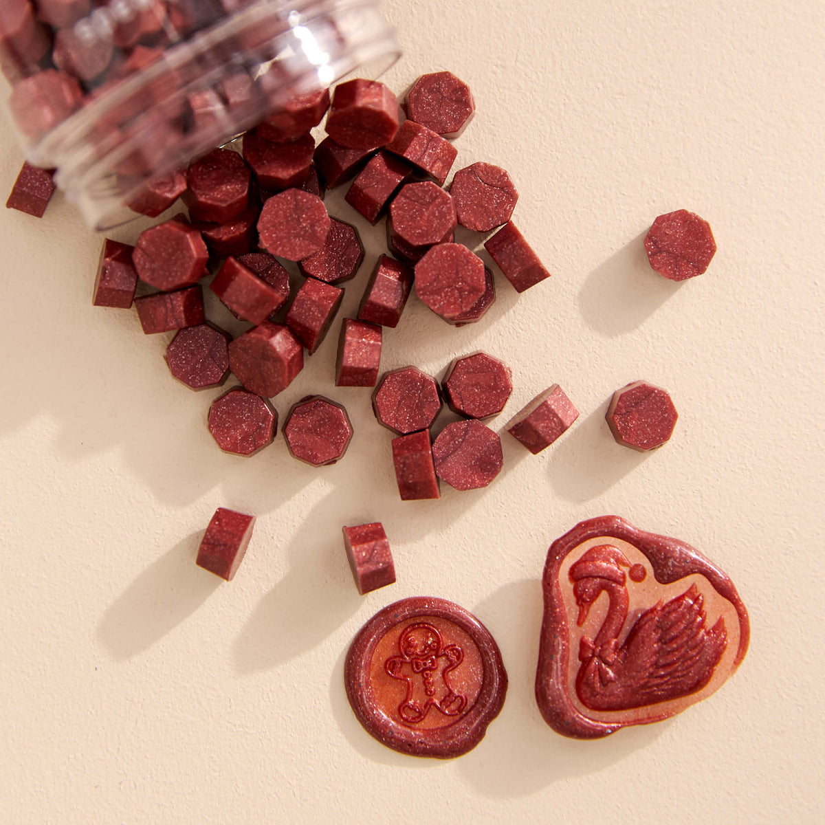 Sealing Wax Beads - Glitter Crimson