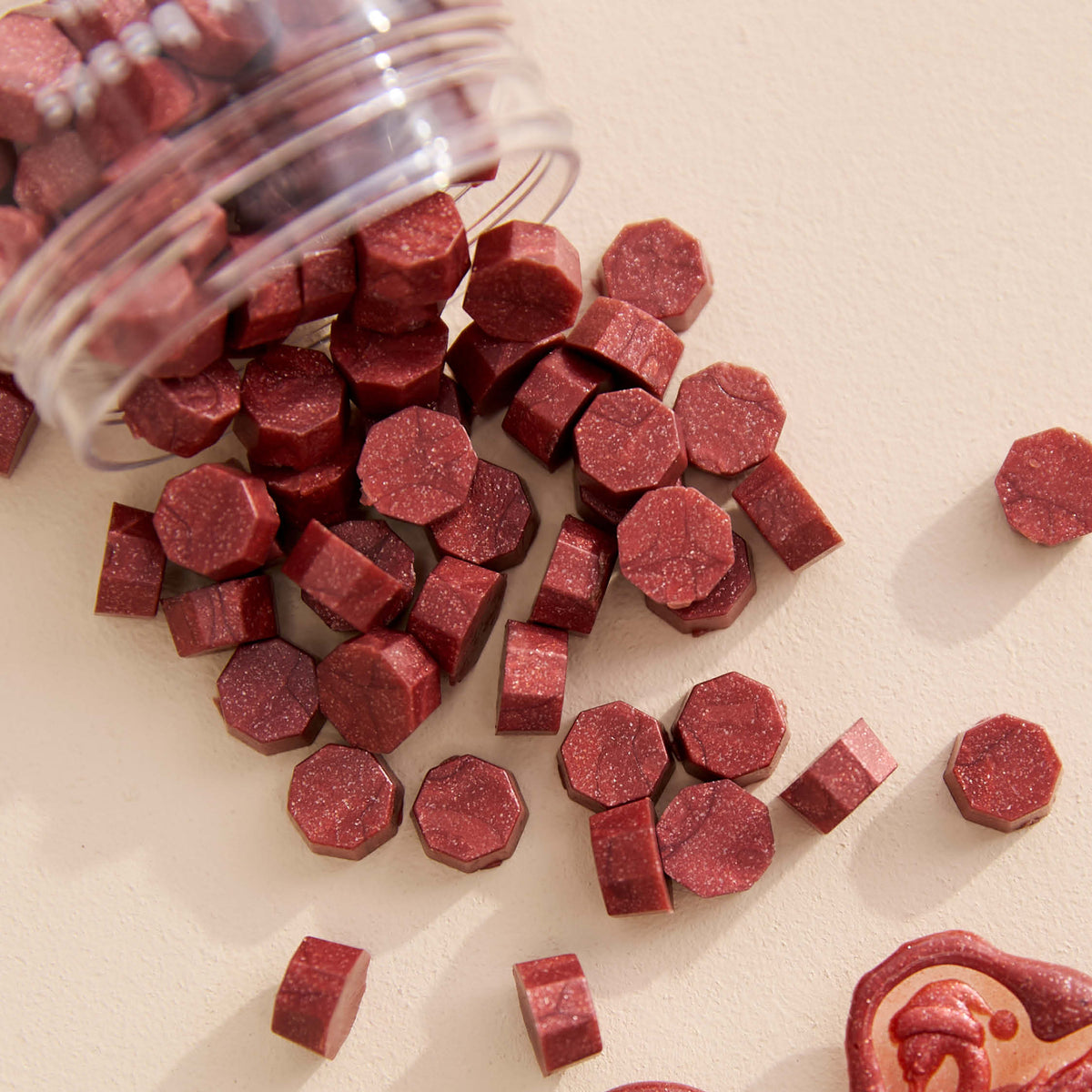 Sealing Wax Beads - Glitter Crimson