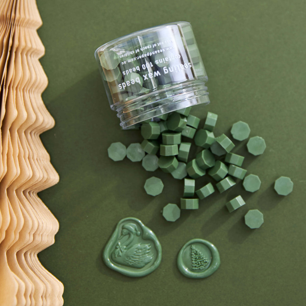 Sealing Wax Beads - Pine Green