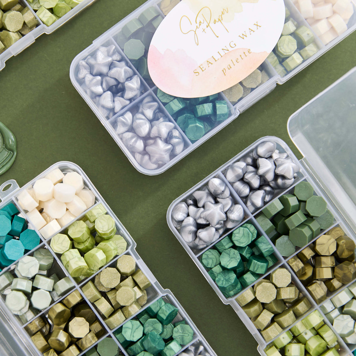 Sealing Wax Palette - Green Mix