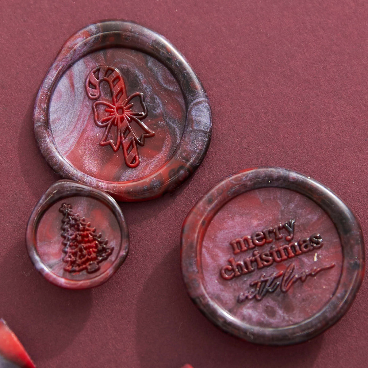 Sealing Wax Sticks - Red & Purple Marble