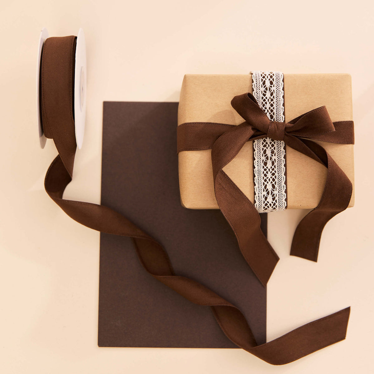 Velvet Ribbon Roll - Chocolate
