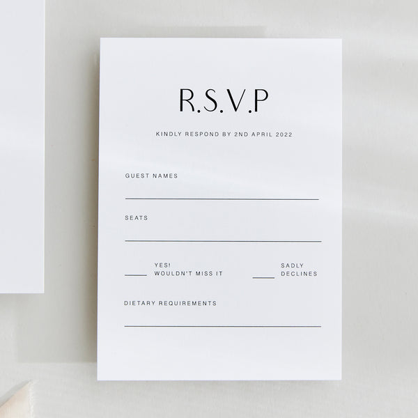 Glow - RSVP Card