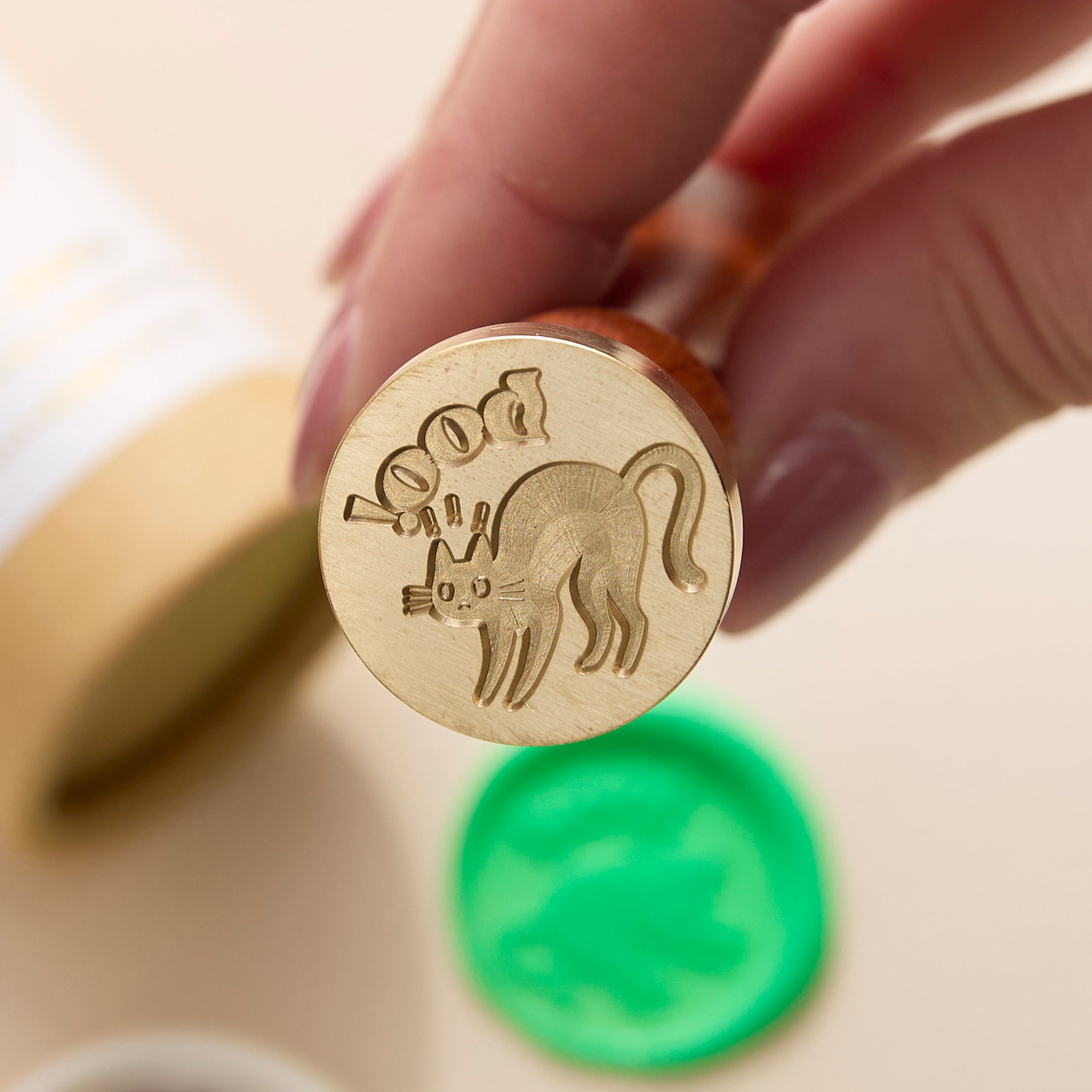 Wax Seal Stamp - Halloween Boo Cat