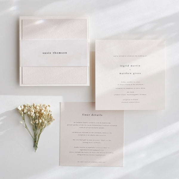 Harmony - Wedding Invitation & Envelope
