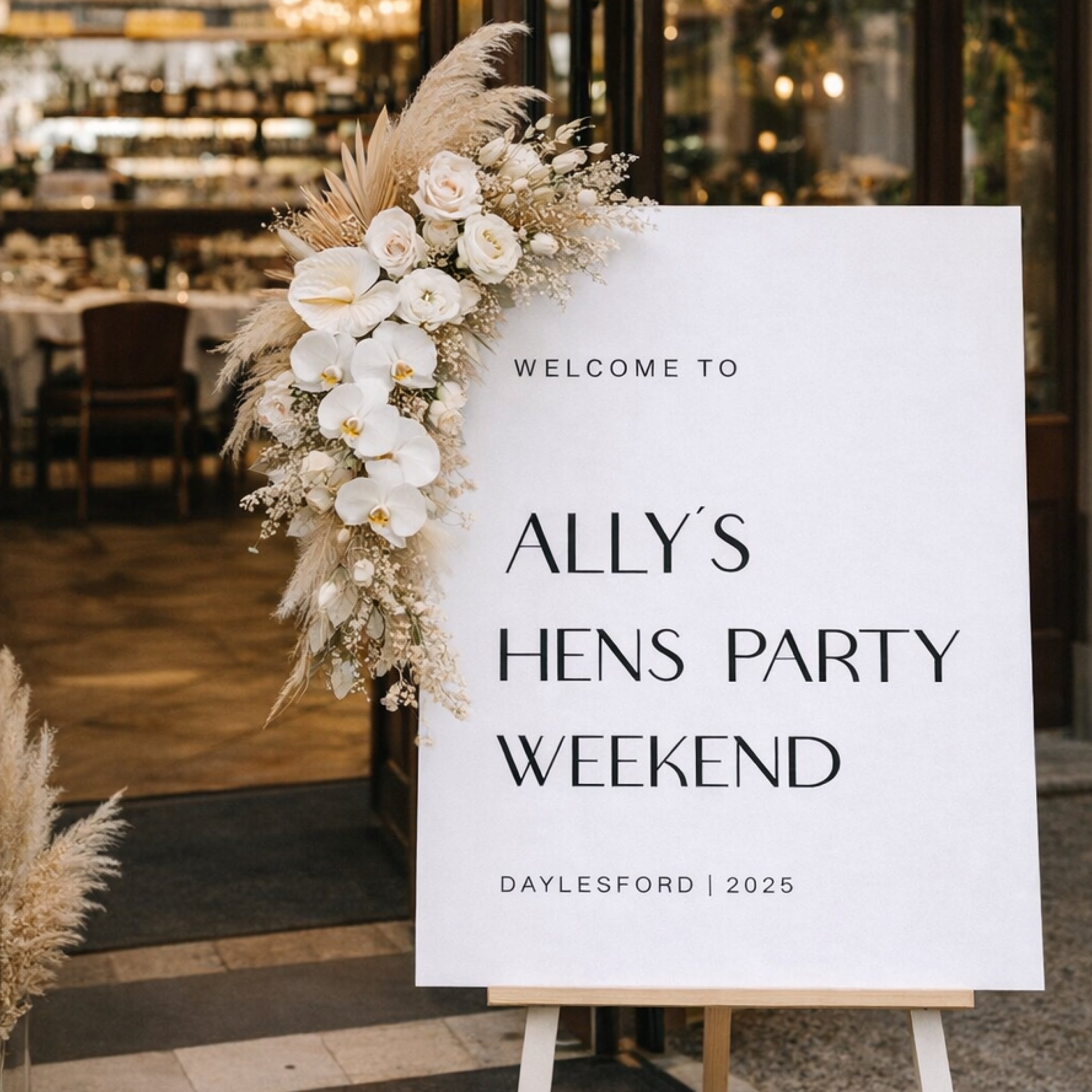 Glow - Hens Party Welcome Sign