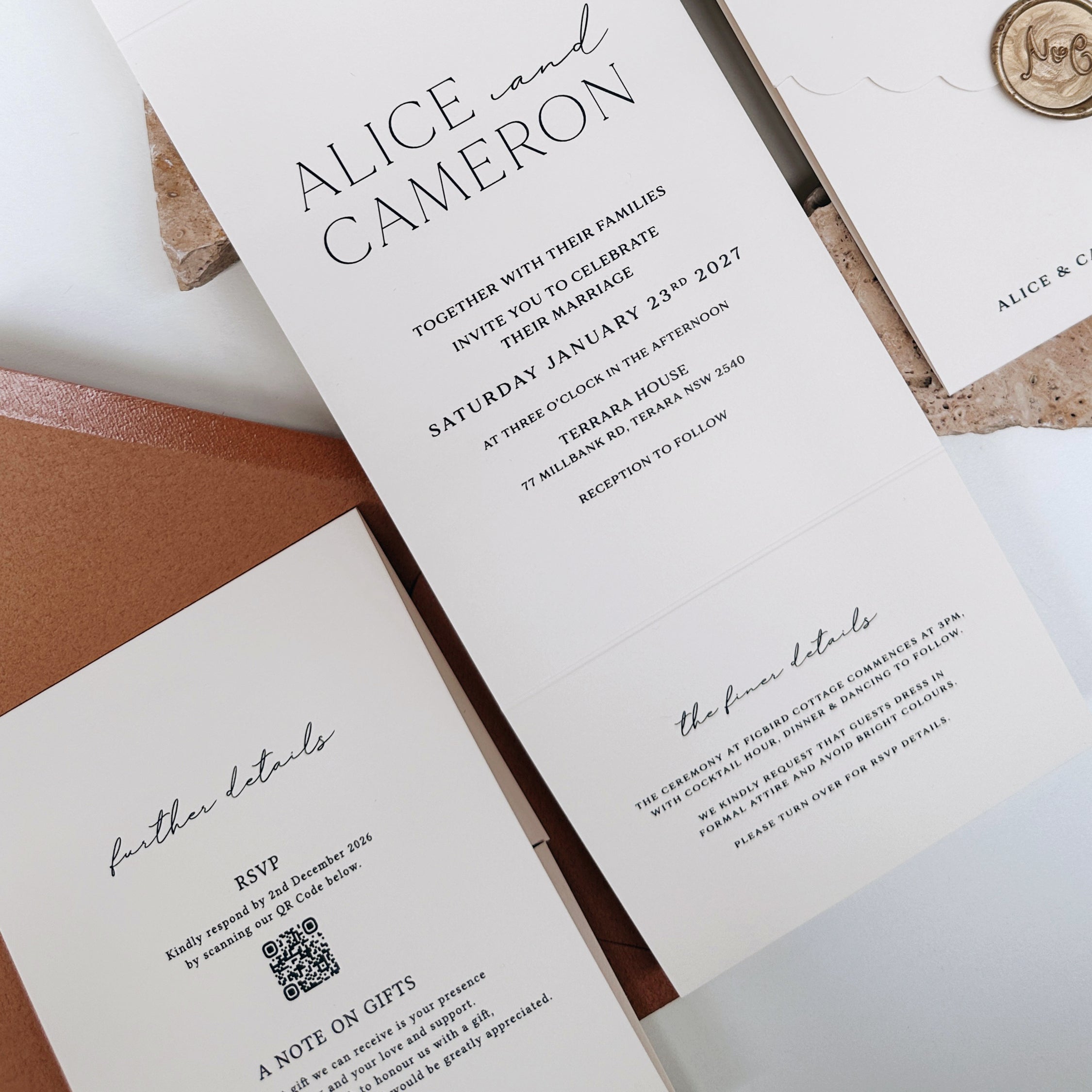 Keepsake - Wedding Invitation Folder & Envelope