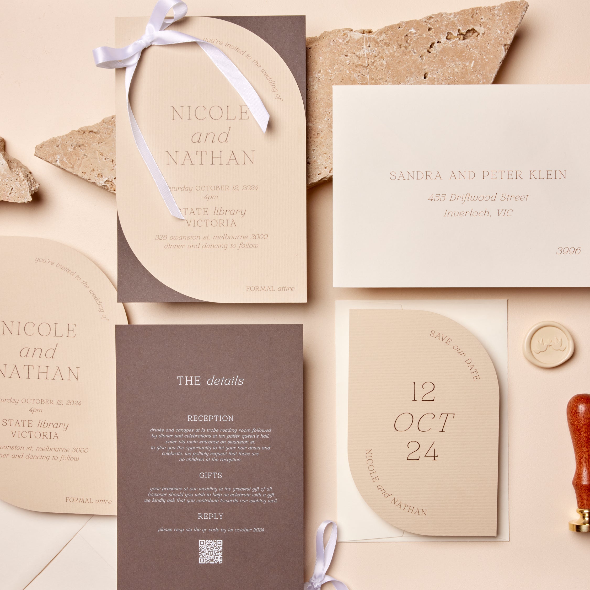 Kindred - Wedding Invitation & Envelope