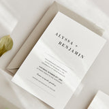 Linear - Wedding Invitation & Envelope