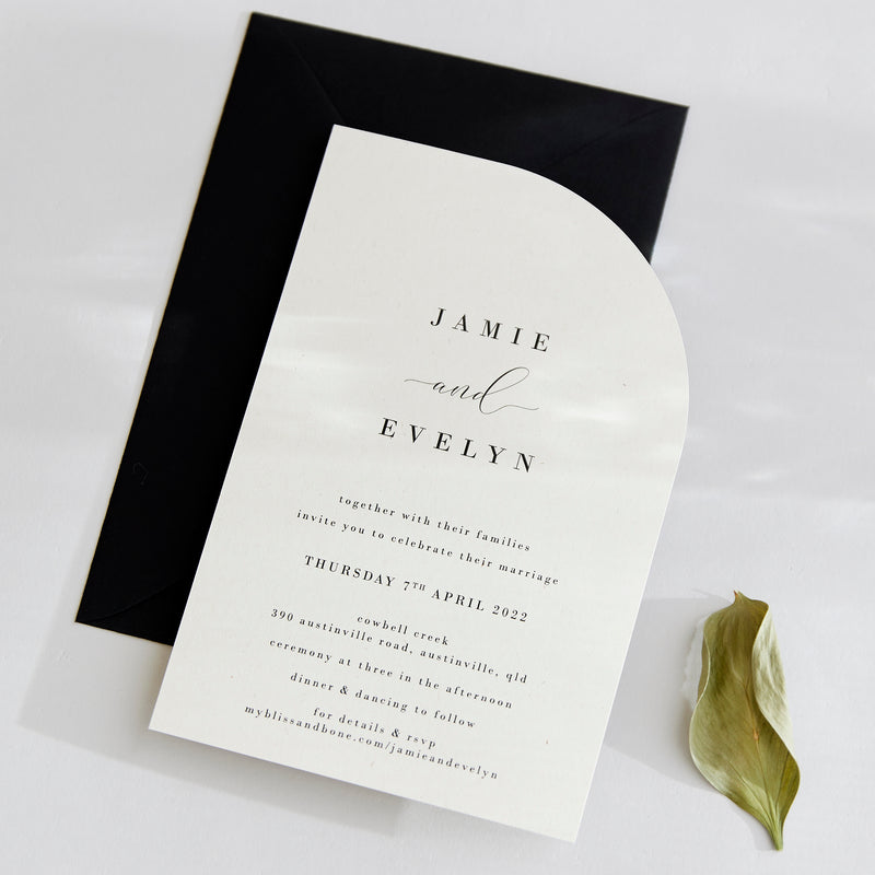 Luna - Wedding Invitation & Envelope