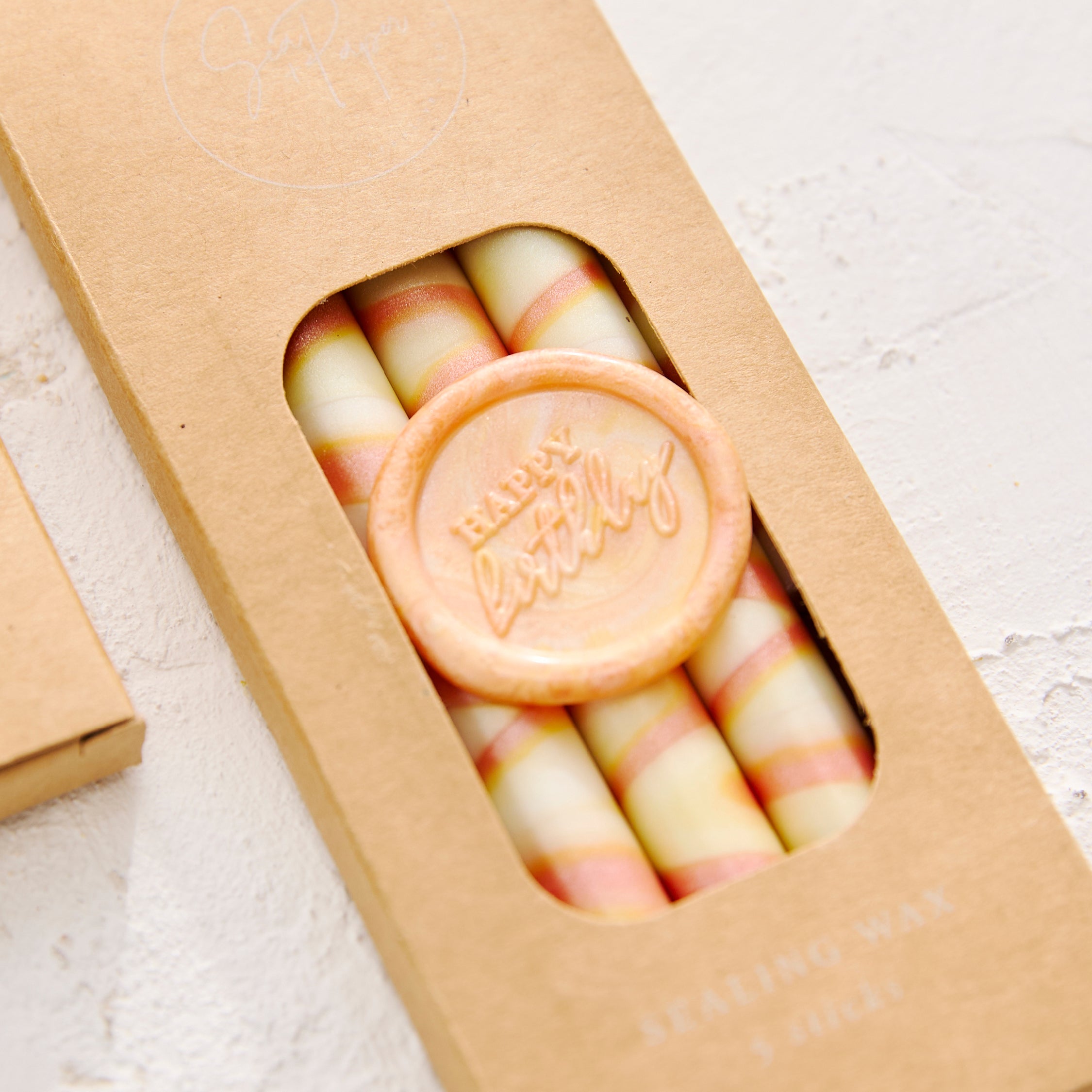 Orange & Yellow Marble Mix - Sealing Wax Sticks