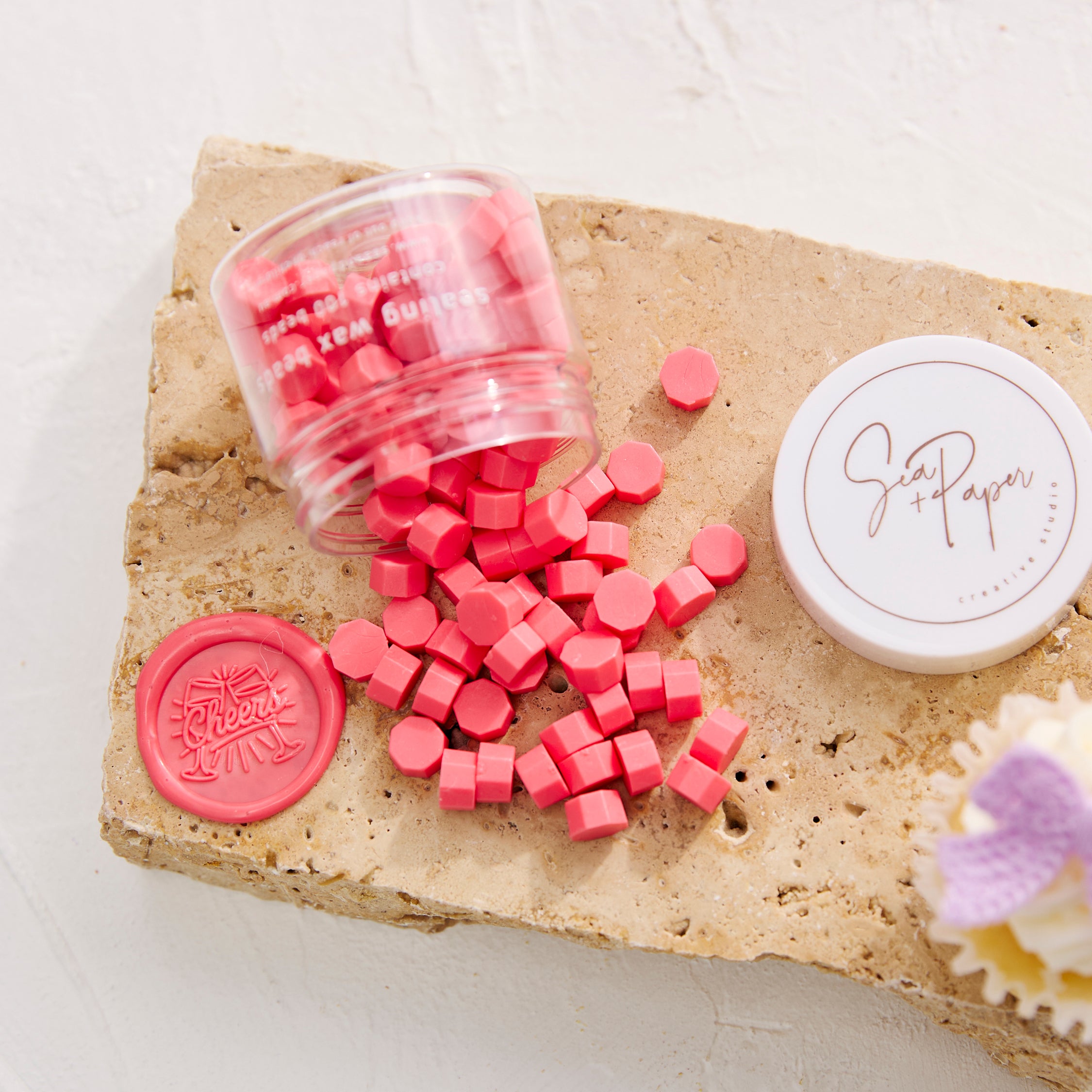 Strawberry Pink - Sealing Wax Beads