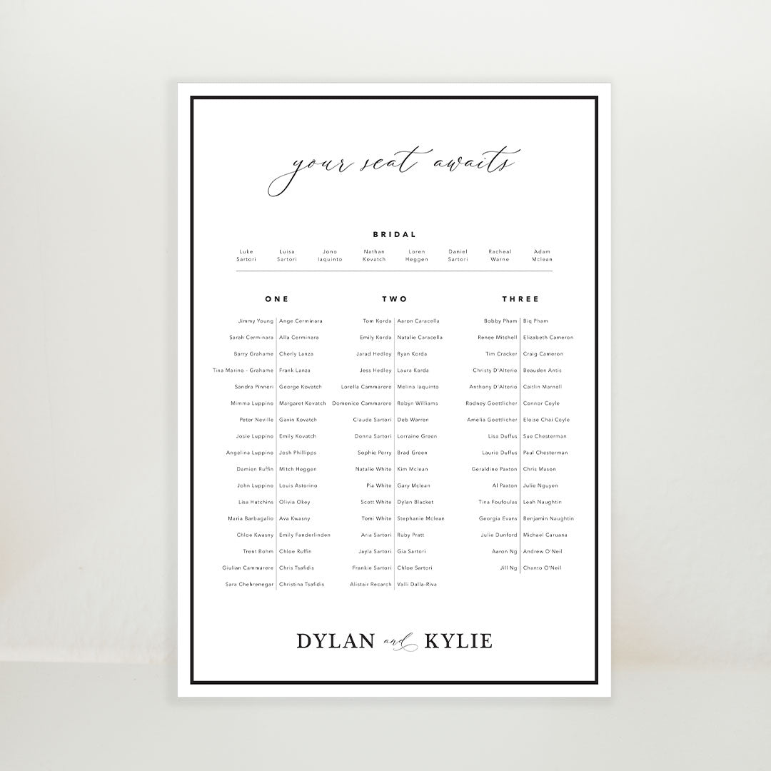 Chateau - Seating Chart