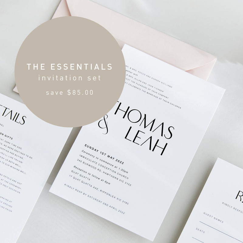 The Essentials Invitation Set