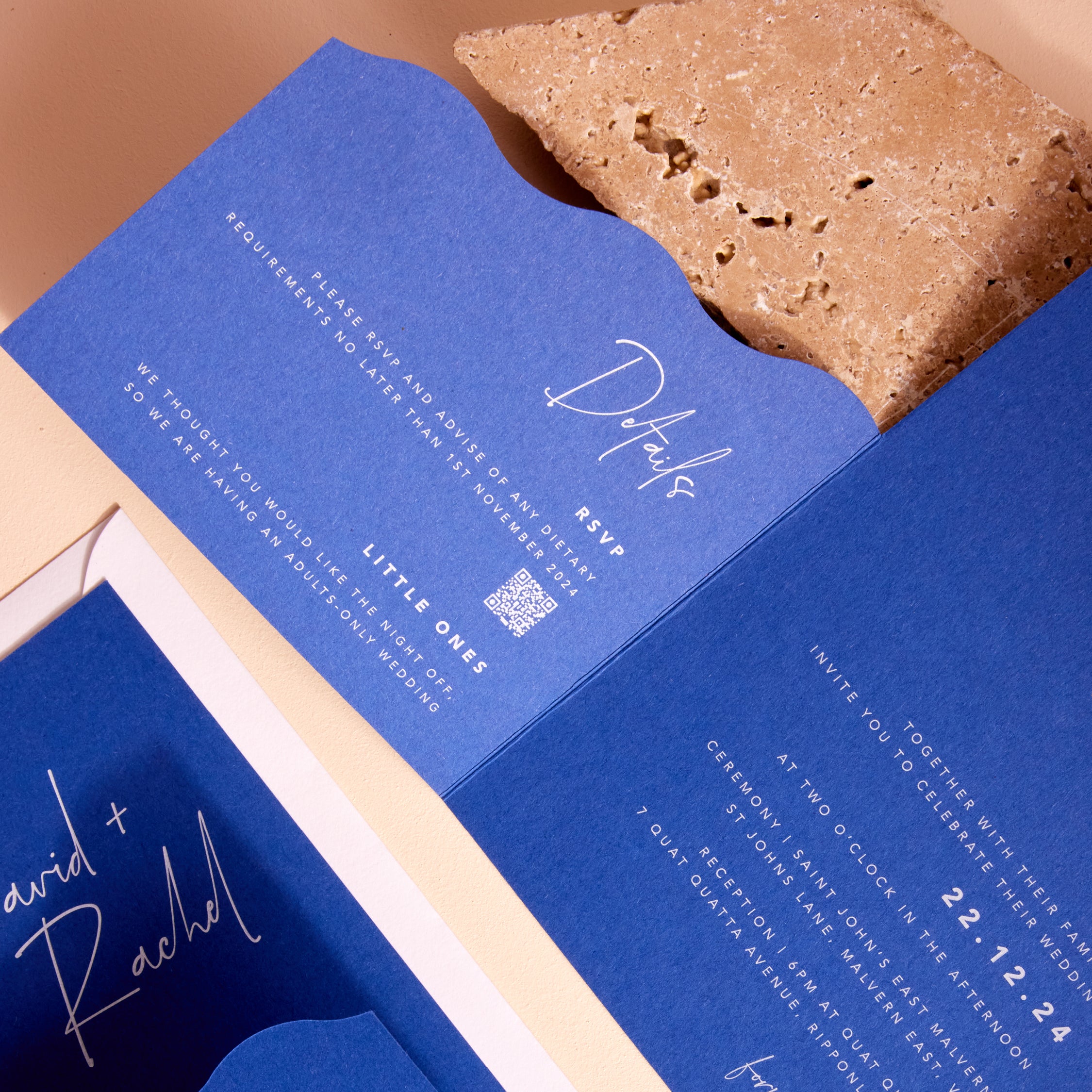 Tie The Knot - Wedding Invitation Folder & Envelope