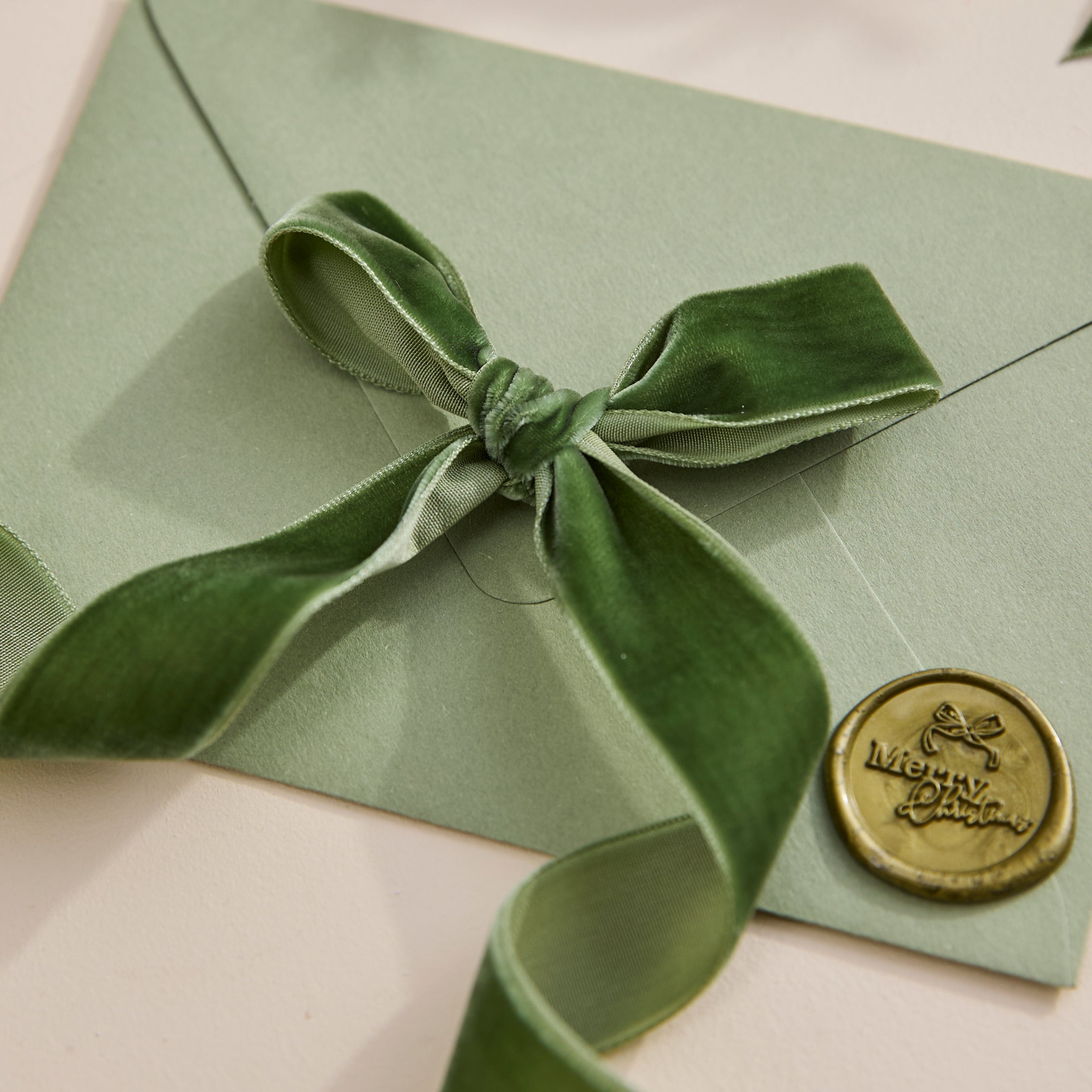 Velvet Ribbon Large Roll - Pine Green