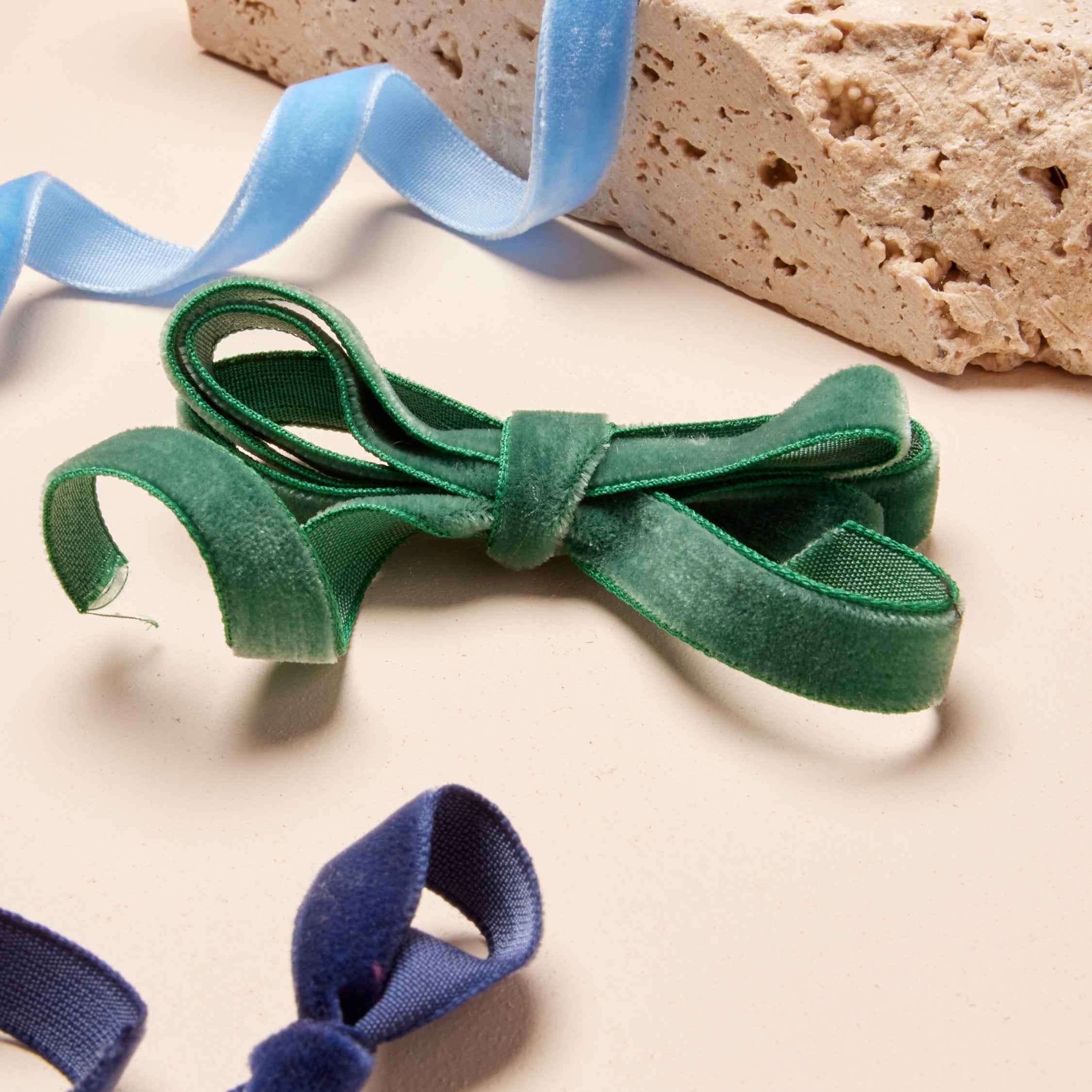 Velvet Ribbon Roll - Green