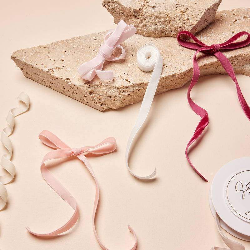 Velvet Ribbon Roll - Ivory