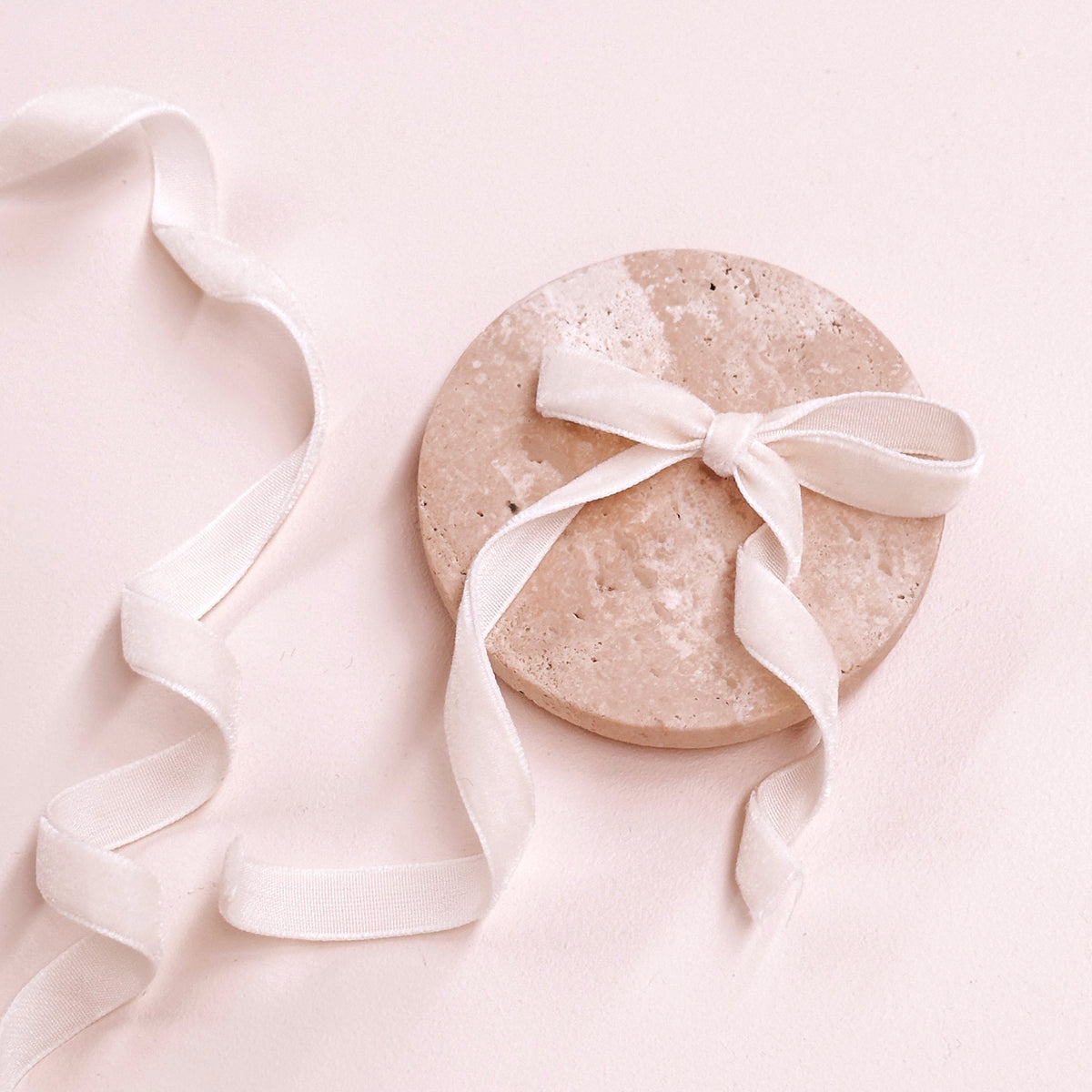 Velvet Ribbon Roll - Ivory
