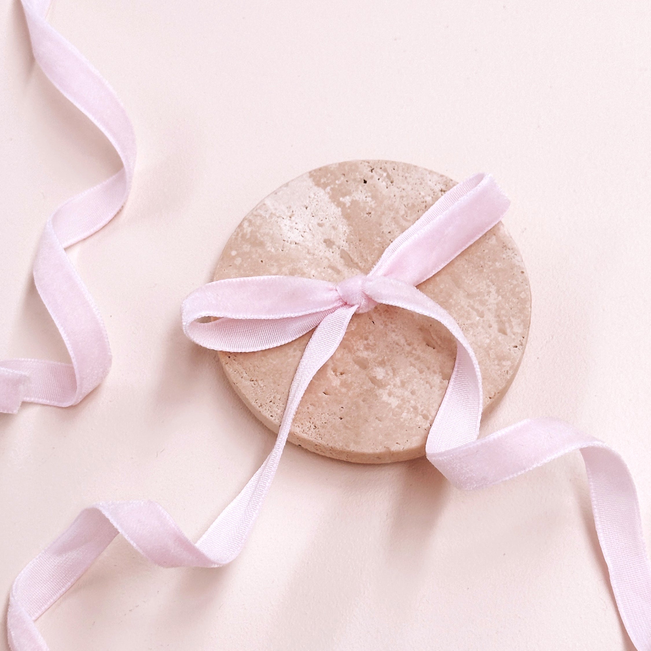 Velvet Ribbon Roll - Petal Pink