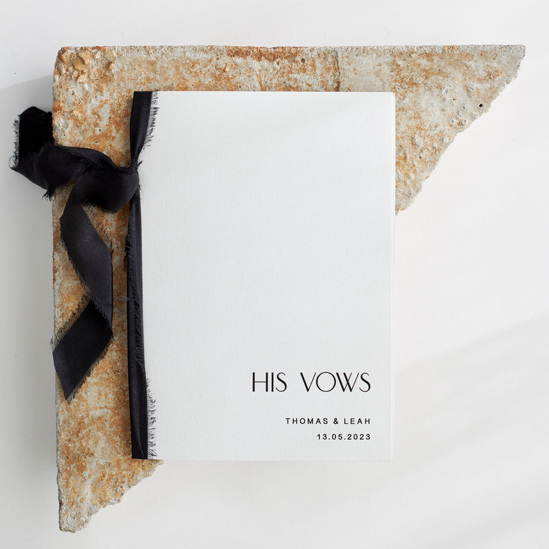 Set of Two Vow Books - Grey