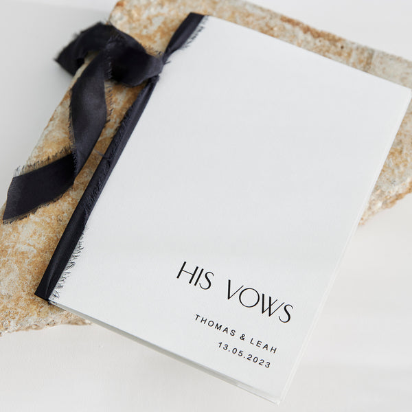 Set of Two Vow Books - Grey