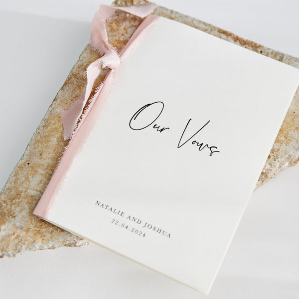Set of Two Vow Books - Ivory