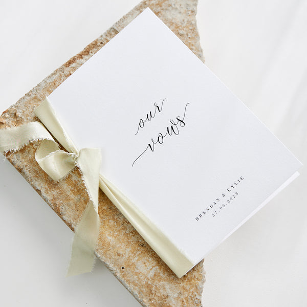 Set of Two Vow Books - White