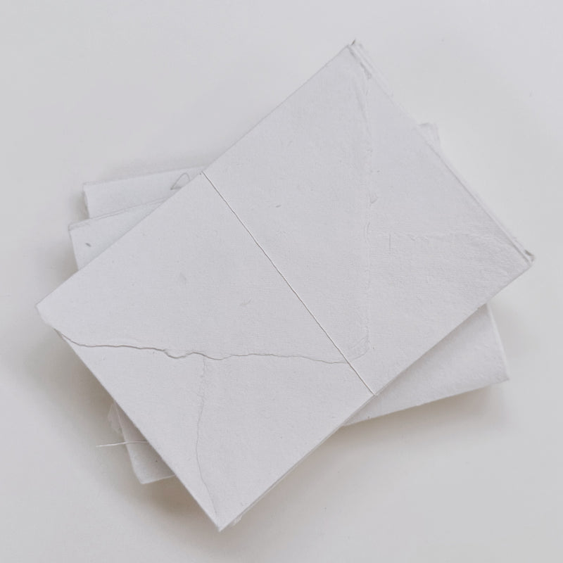 White Handmade Paper Envelopes