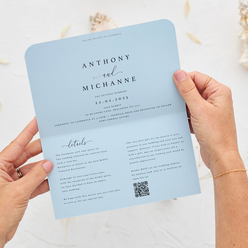 The One - Wedding Invitation Folder & Envelope