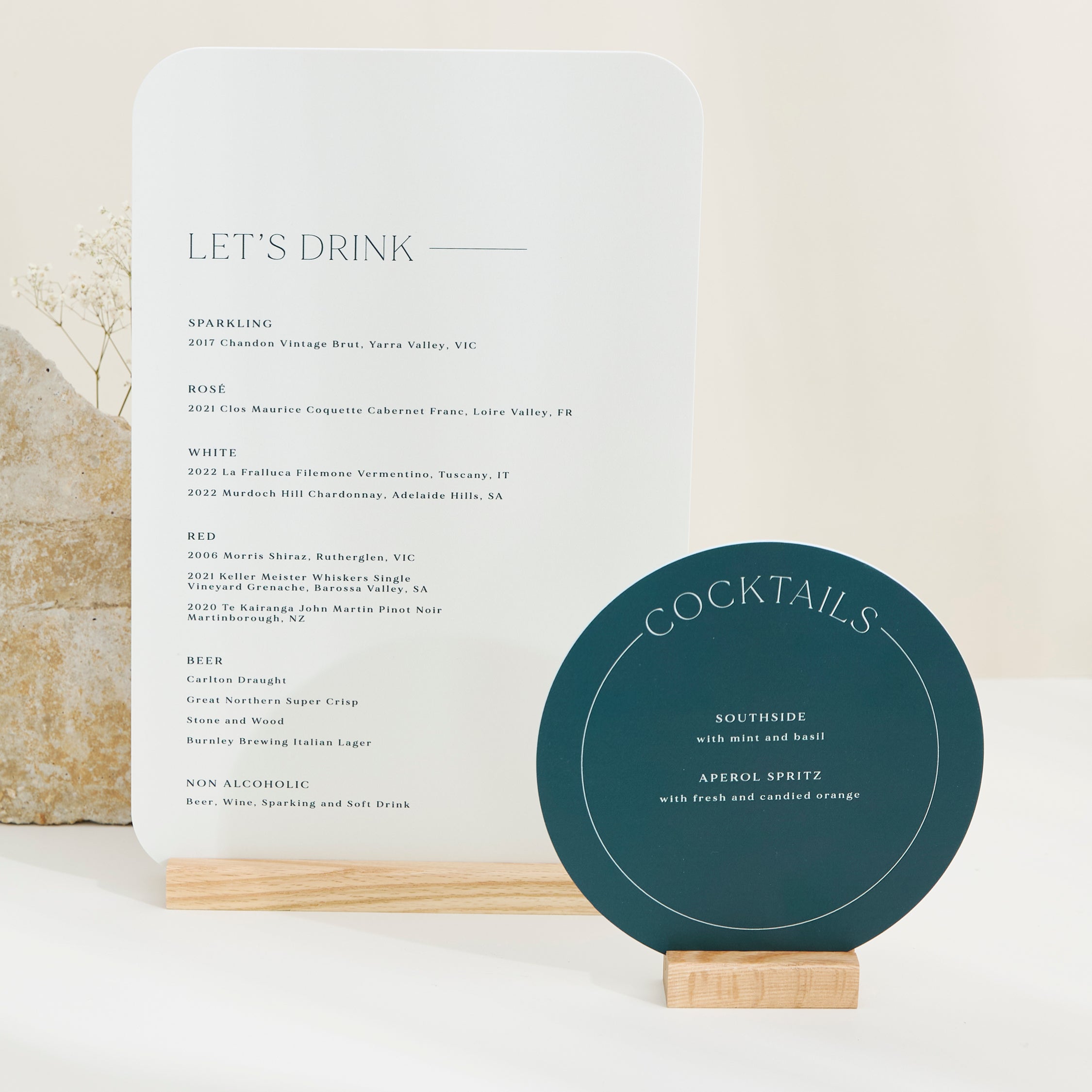 Wooden Signage Display Block - Oak