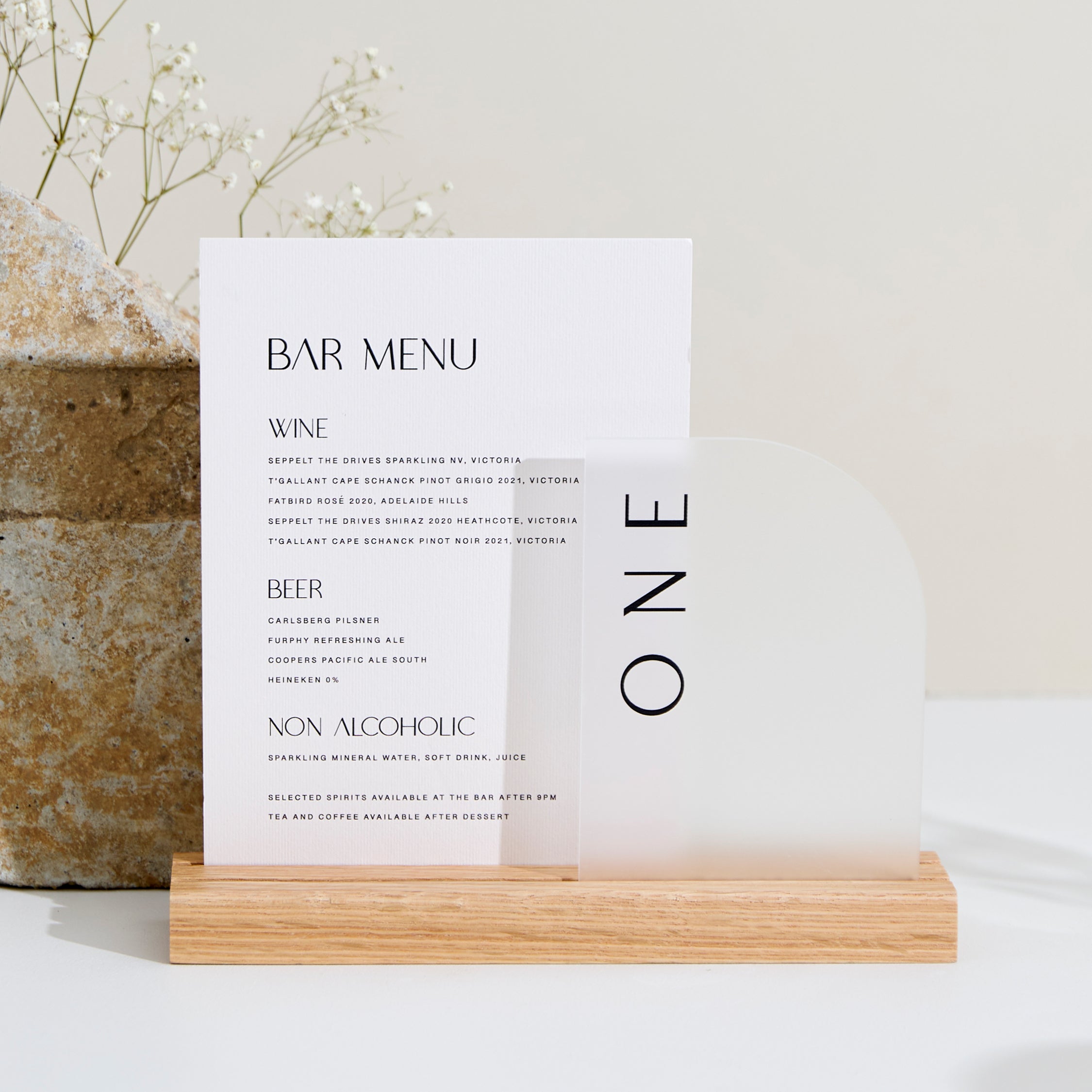 Wooden Dual Signage Display Block - Oak – Sea and Paper Creative Studio