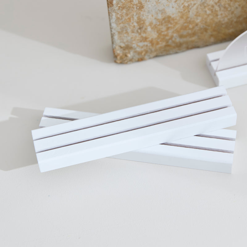 Wooden Dual Signage Display Block - White – Sea and Paper Creative Studio