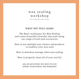 CHRISTMAS WAX SEALING WORKSHOPS 2025 - 3 dates available!