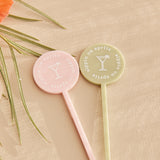 Custom Circle Drink Stirrers - 5 Pack