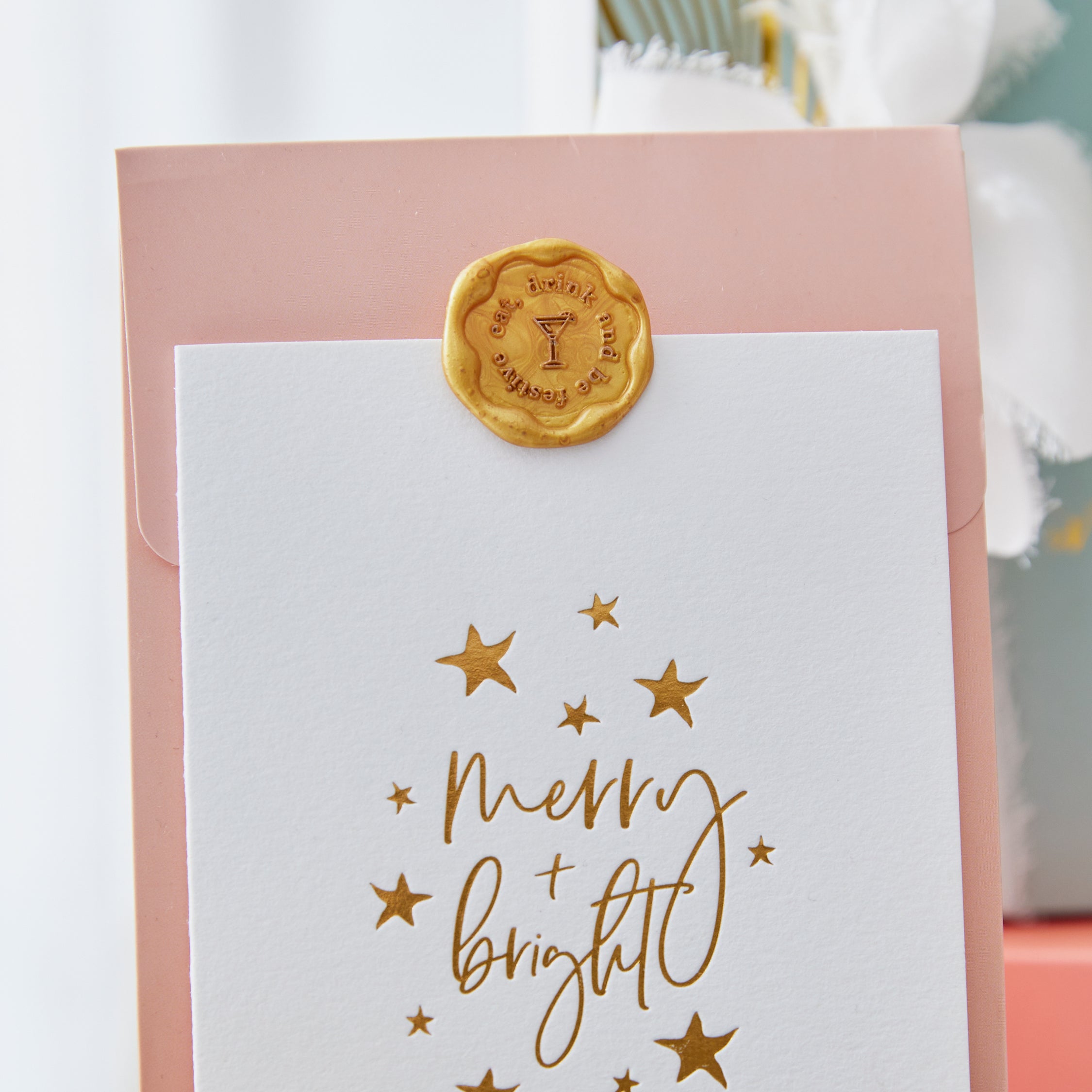 Wax Seal Stamp - Eat Drink And Be Festive
