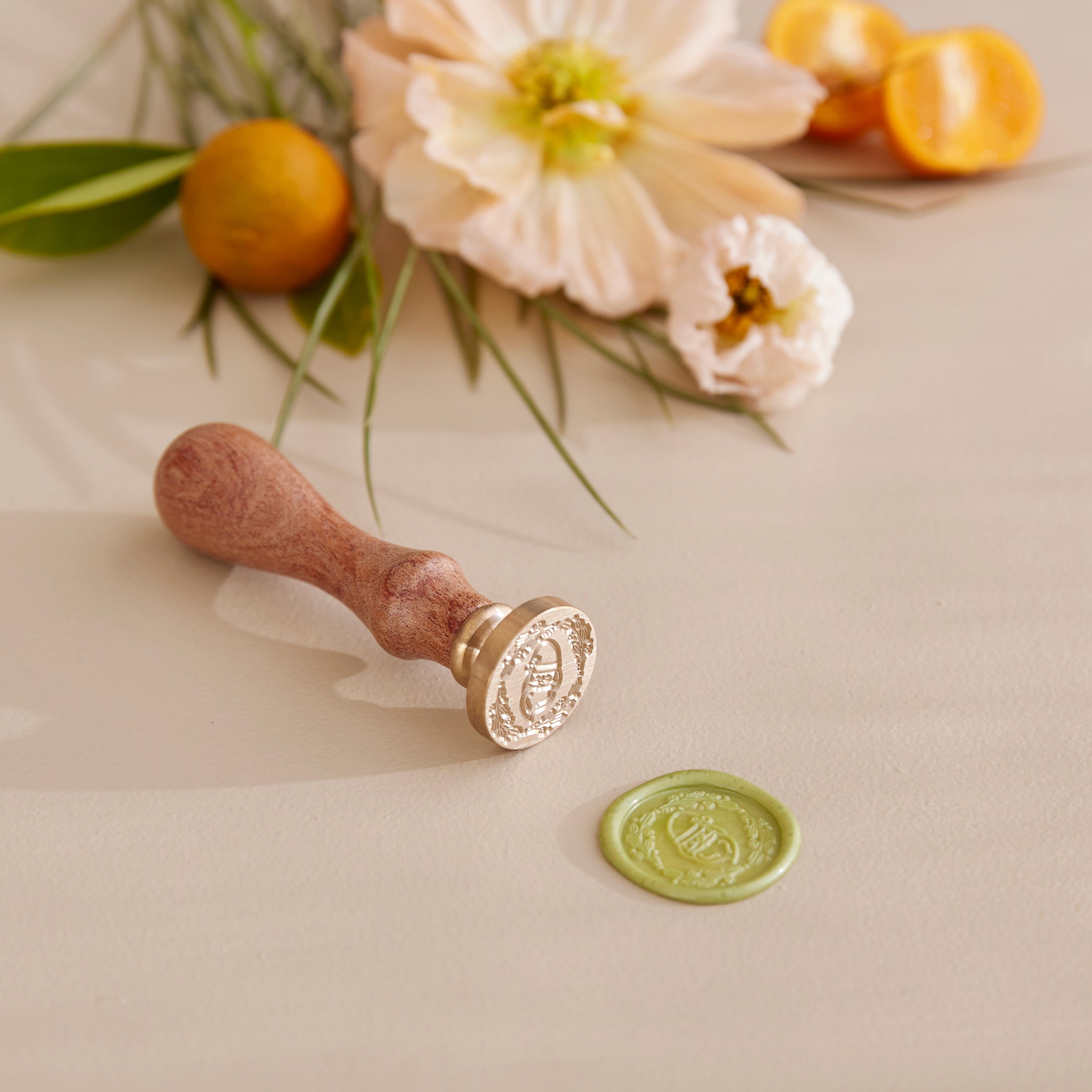 Wax Seal Stamp - Santa Wreath