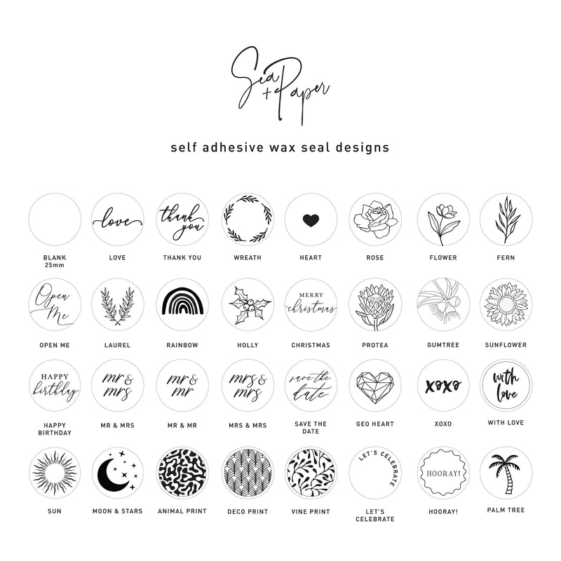 Self-Adhesive Wax Seals - 25 pk – Sea and Paper Creative Studio