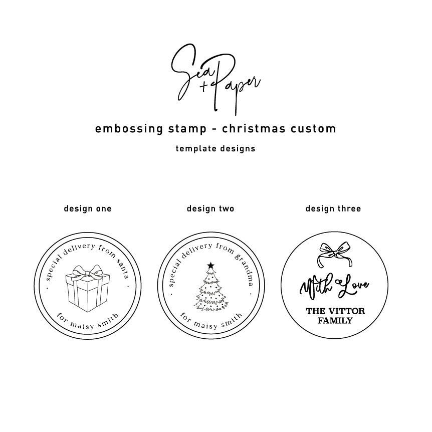 Custom Christmas Embossing Stamp