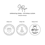 Custom Christmas Embossing Stamp