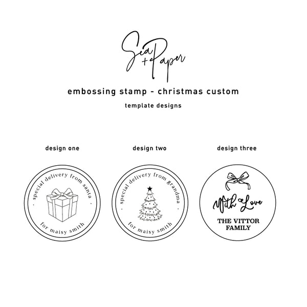 Custom Christmas Embossing Stamp