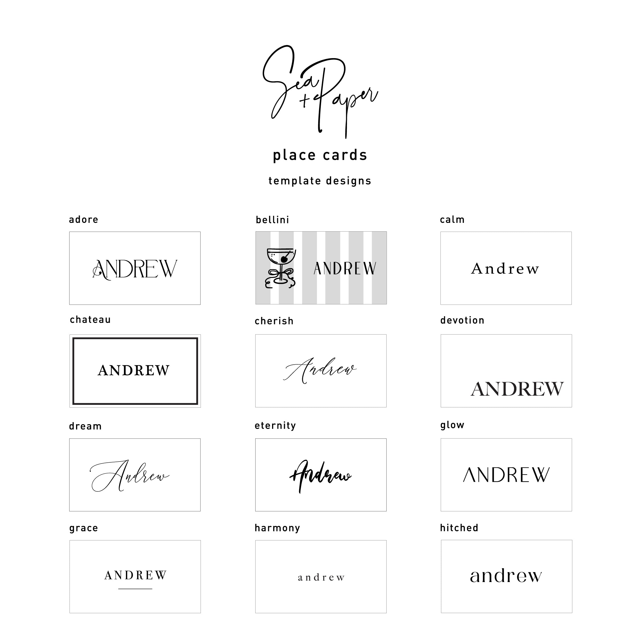 Acrylic Place Cards - Arch 90x50mm