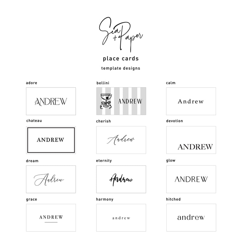 Acrylic Place Cards - Circle Place Cards