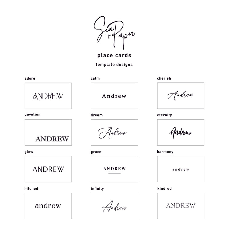 Acrylic Place Cards - 90x50mm