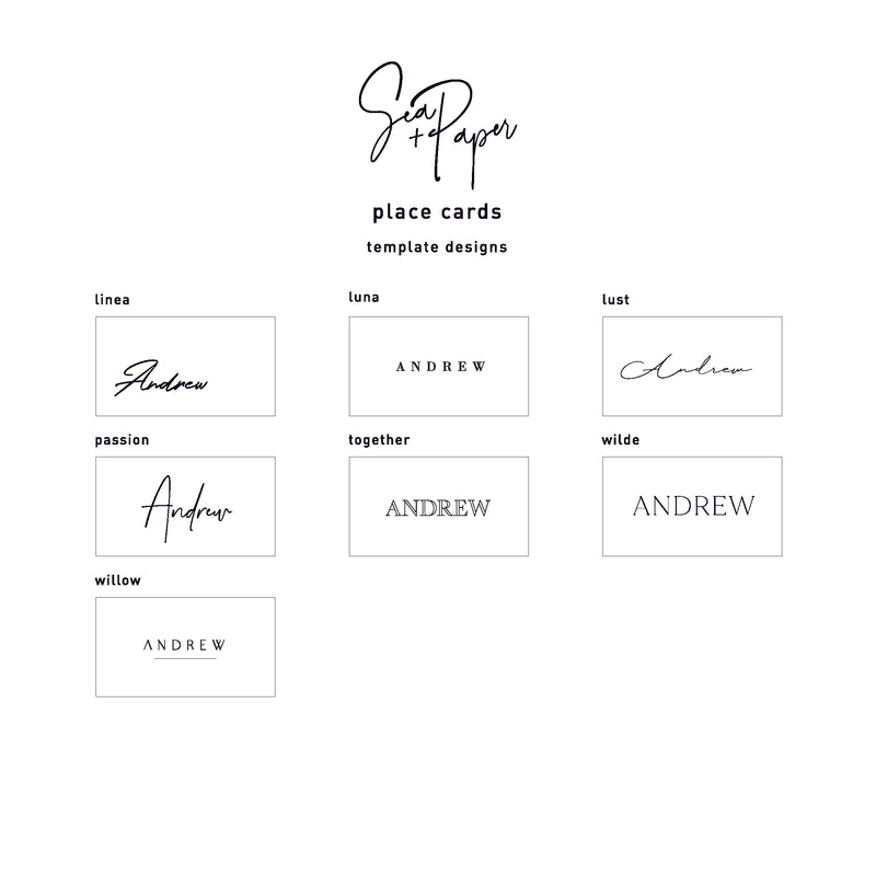 Acrylic Place Cards - 90x50mm
