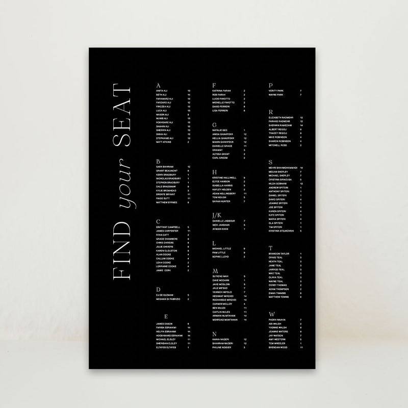 Kindred - Seating Chart