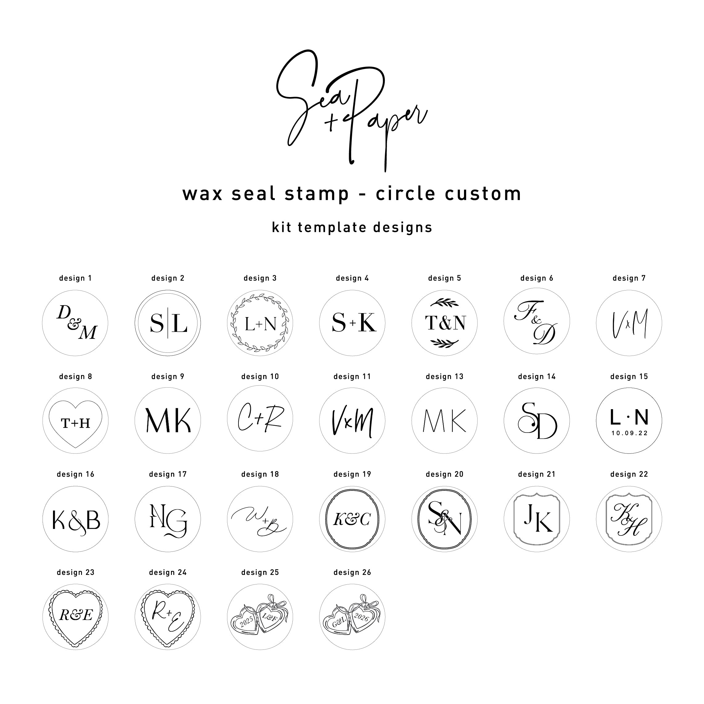 Wax Seal Beginner Kit - Custom Stamp